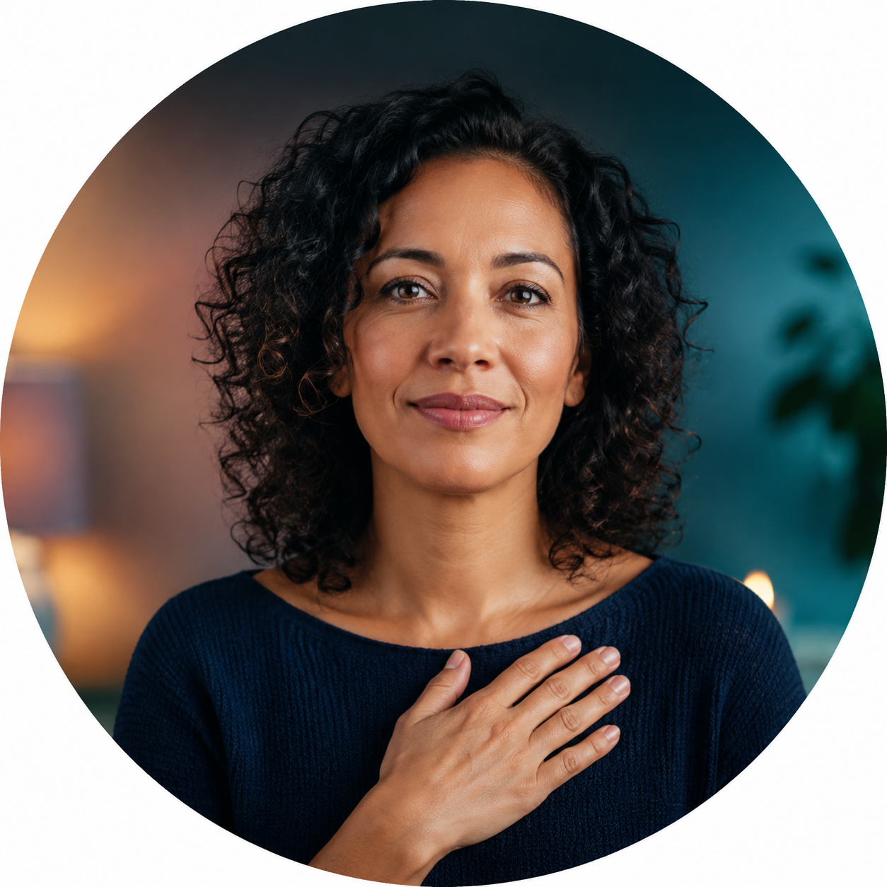 A calm person recognizing their emotions